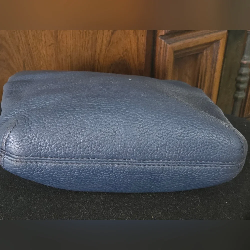 Michael Kors Dark Blue Crossbody Bag with Gold Accents - Picture 6 of 12